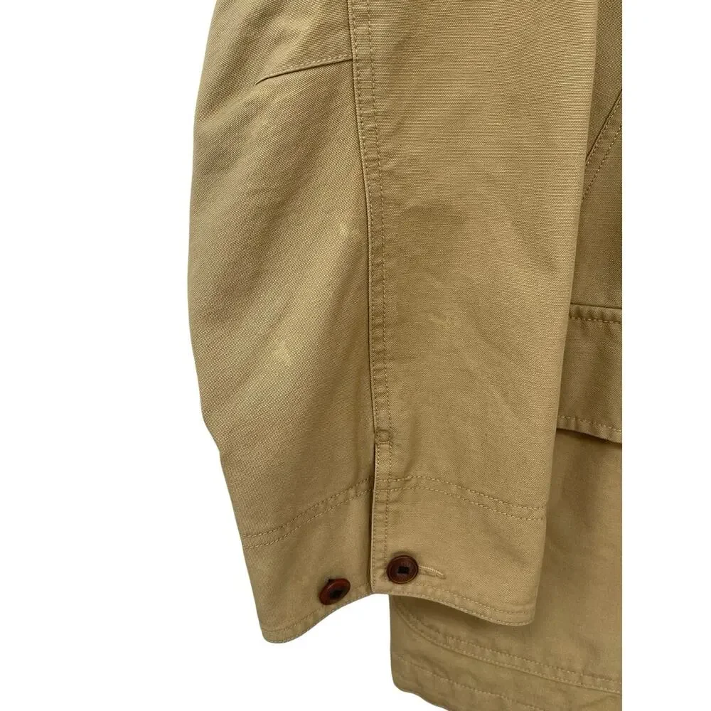 Vintage LL Bean Chore Barn Coat Corduroy Collar Flannel Lined Men’s Size Large